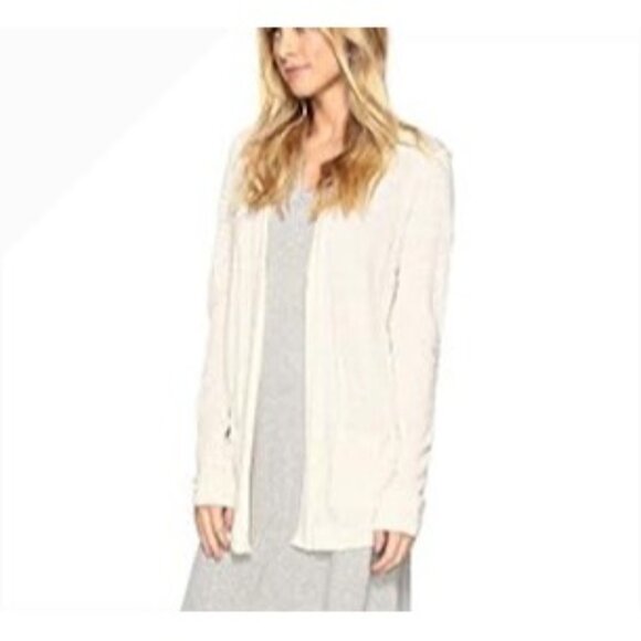 NWT Large Three Dots Cream Oversized Cardigan Sweater - Picture 1 of 12